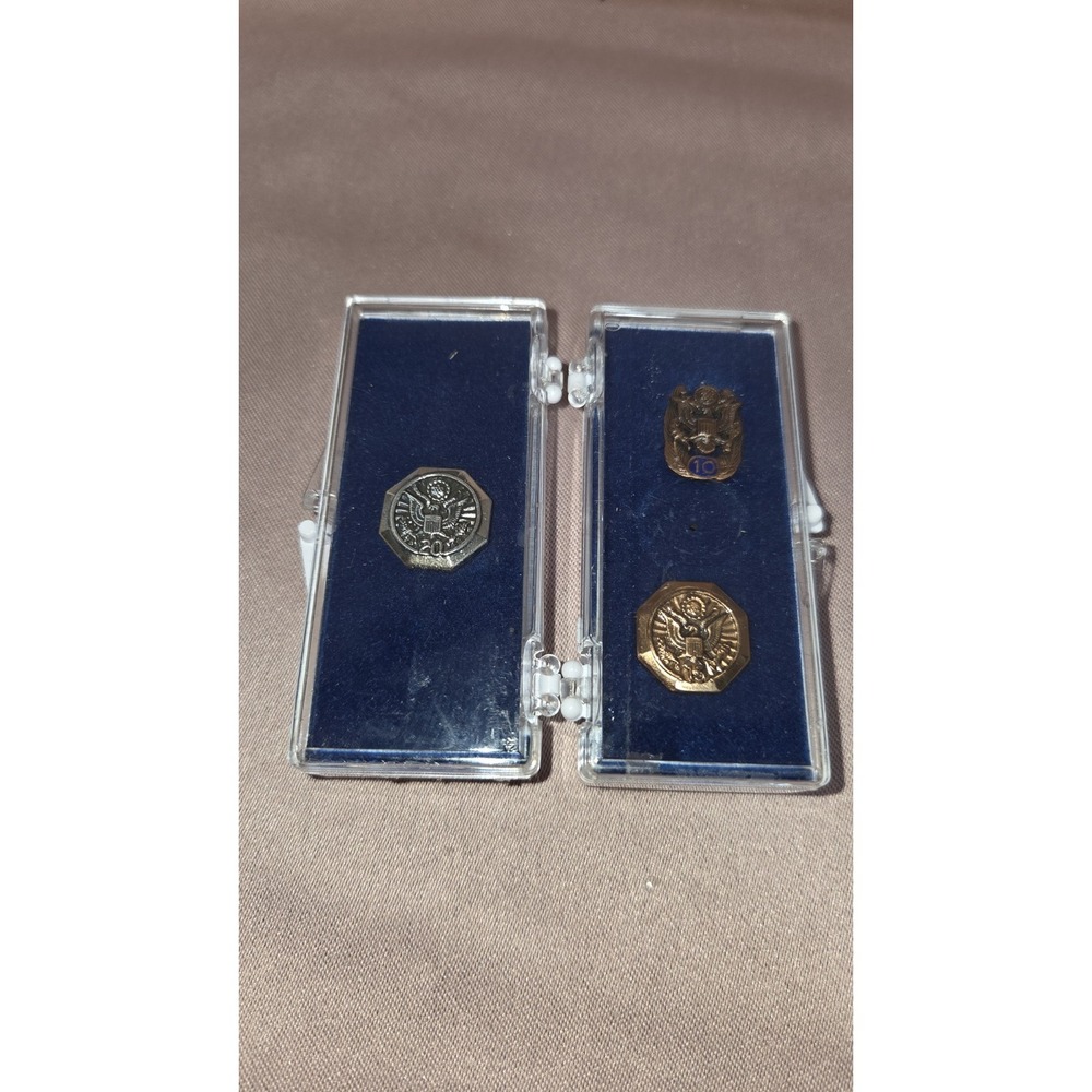 US 10-, 15- & 20-Years Federal Government Service Employee Lapel Hat Pins